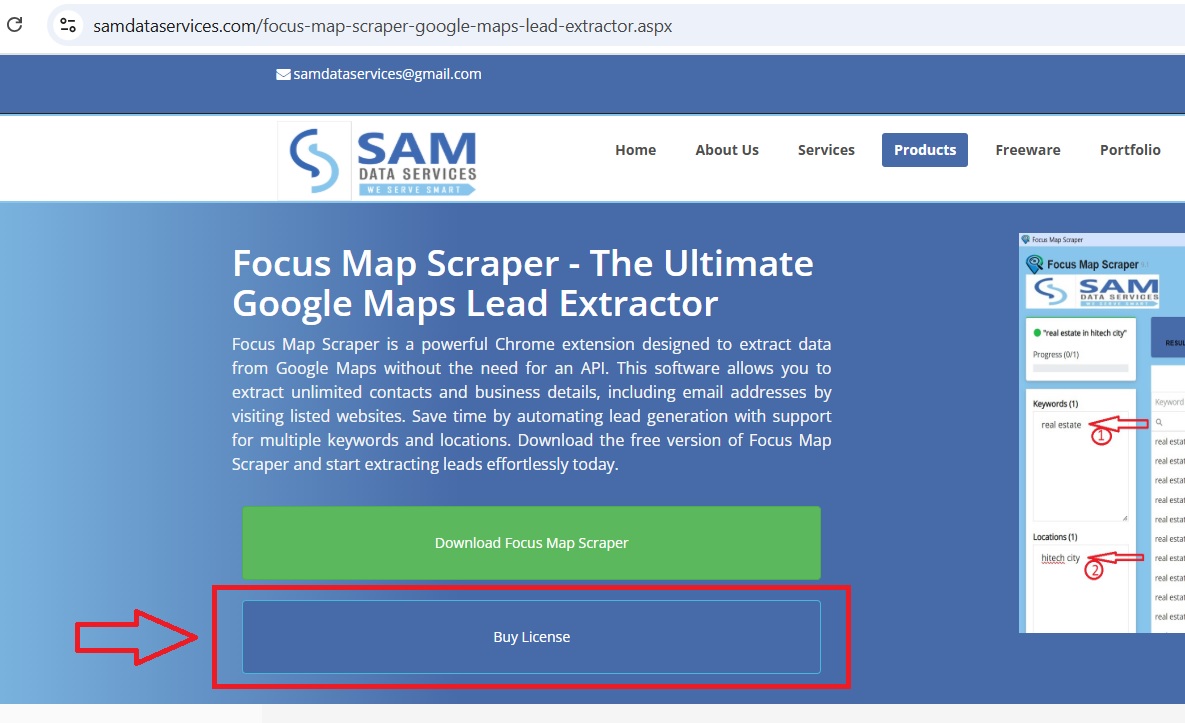 Focus Map Scraper Buy License