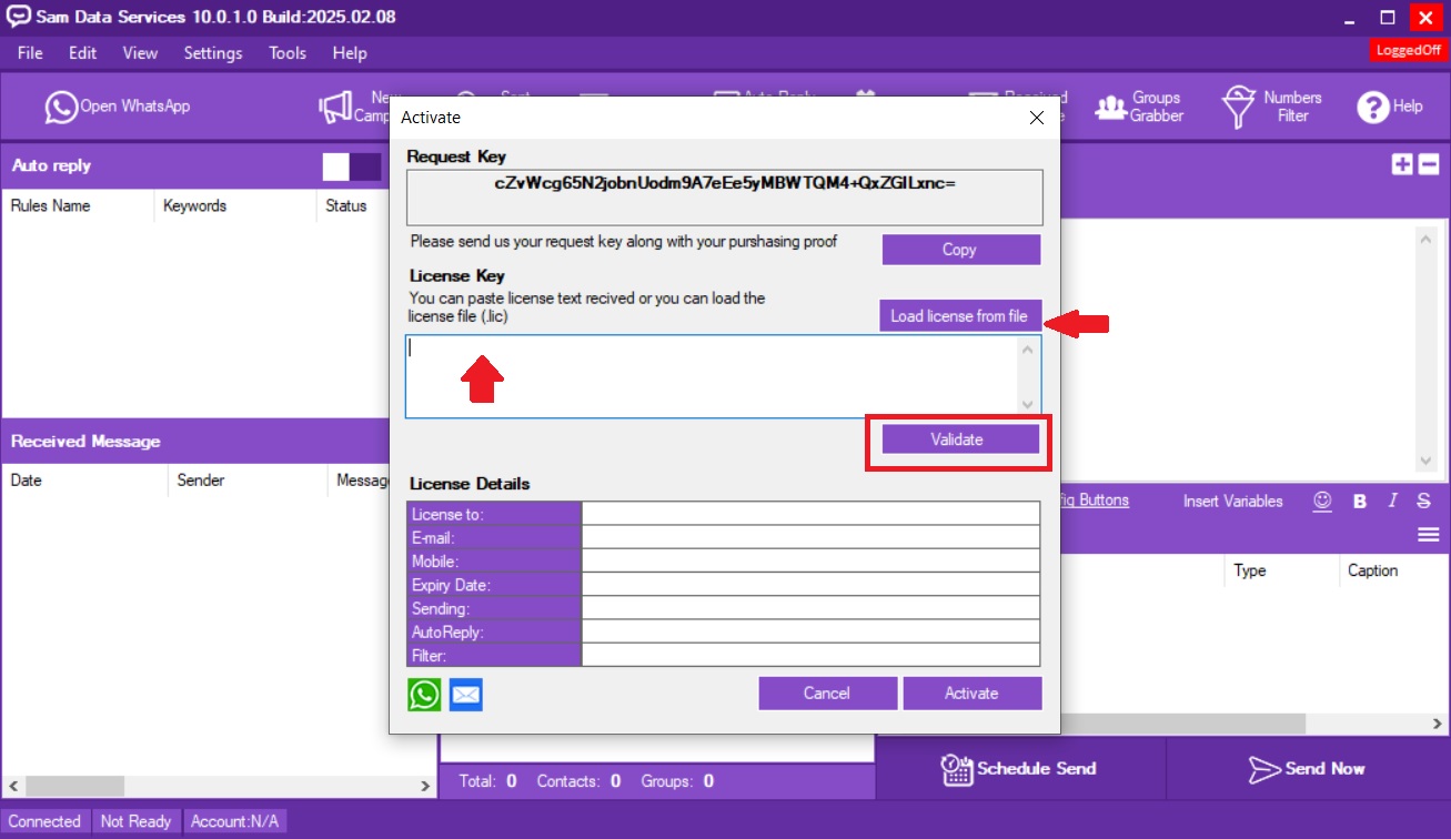 license validation process