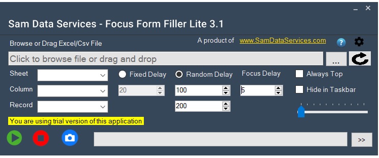 focus form filler dashboard