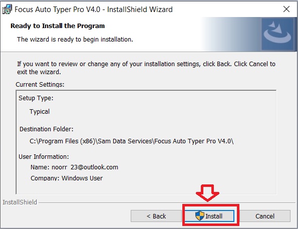 install focus auto typer pro