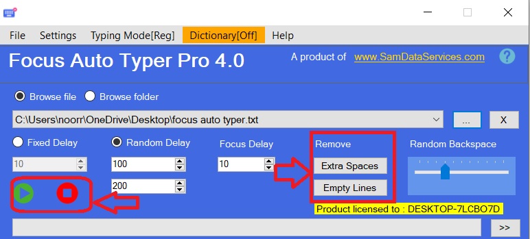 start stop features demonstration