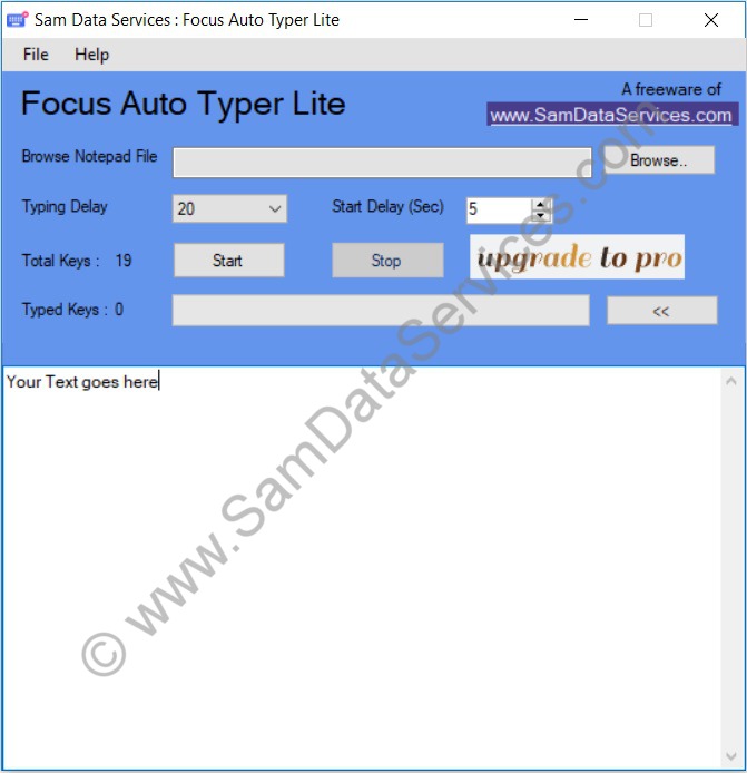Free Automatic Typing Focus Auto typer Lite Screenshot2